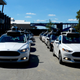Uber’s fleet, getting ready for test rides.